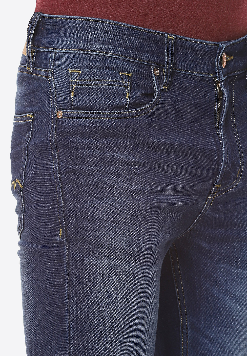 Numero Uno Men Solid Dark Blue Jeans